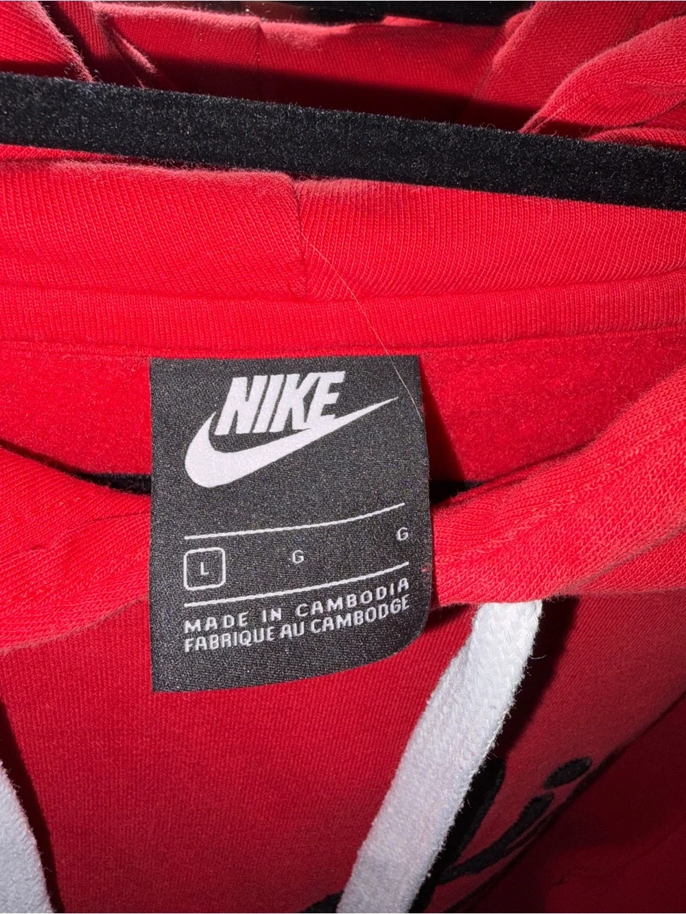 Nike Red Crewneck Hoodie with Black Nike Air Script